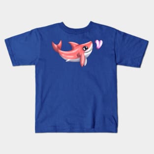 Shark Bites! (Coral) Kids T-Shirt